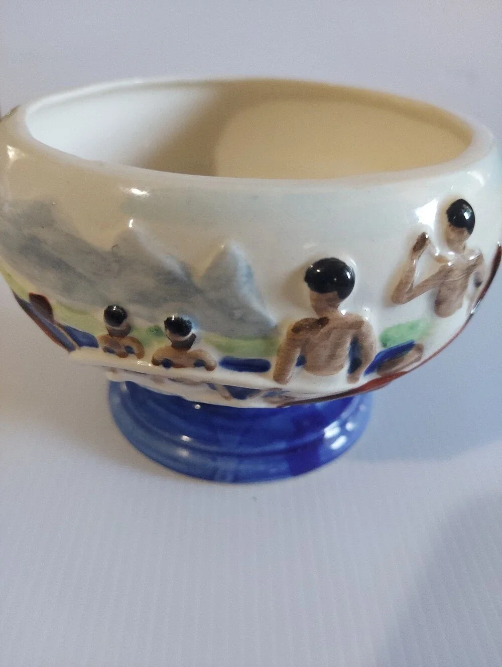 Johnny Quong's Hawaiian Outrigger Footed Tiki Bowl Salt Lake City